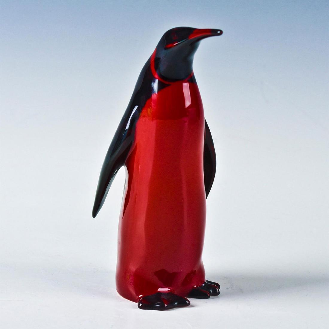 ROYAL DOULTON FLAMBE, PENGUIN ANIMAL FIGURINE HN113: Emperor penguin standing up. Doulton backstamp on bottom. Issued: 20th c. Dimensions: 6.25"H Manufacturer: Royal Doulton Country of Origin: England