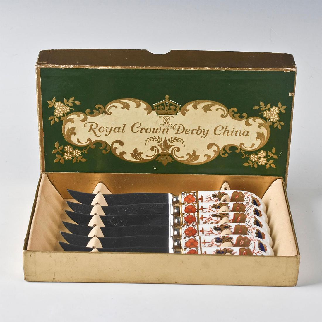 ROYAL CROWN DERBY ASIAN ROSE KNIFE SET (1 of 5)