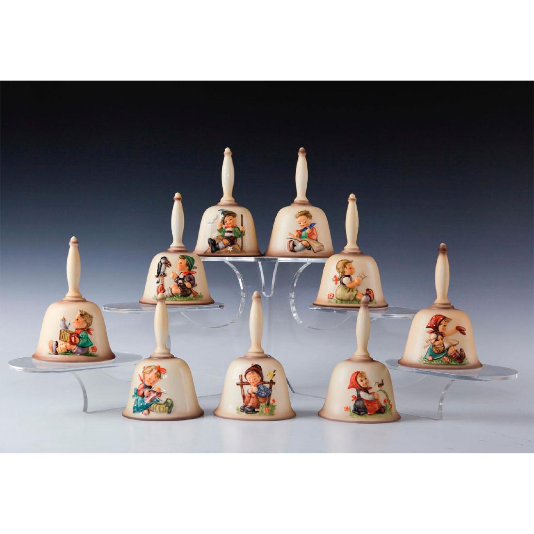 LOT OF 9 HUMMEL CERAMIC HAND BELLS (1 of 4)