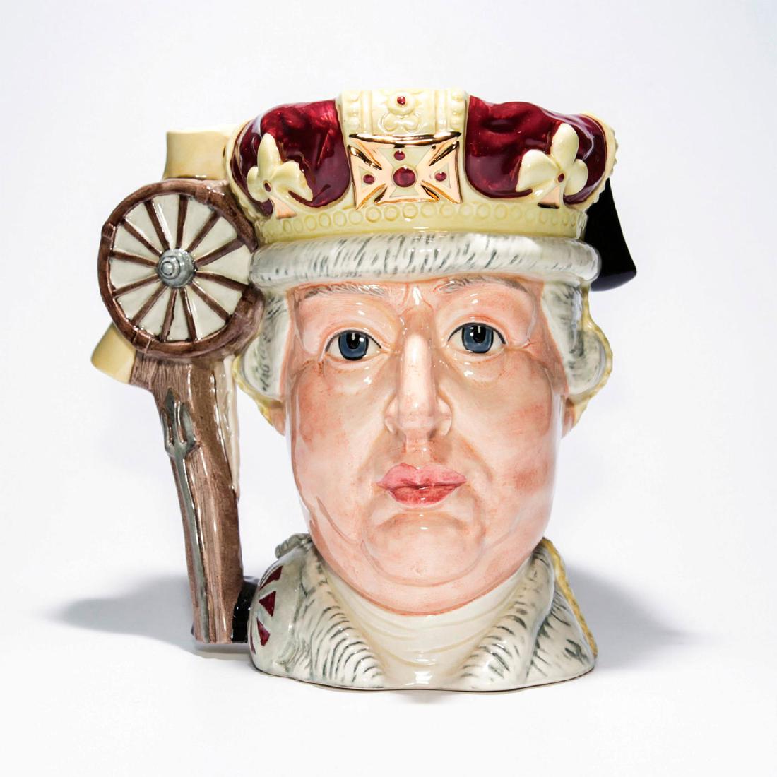 ROYAL DOULTON CHARACTER JUG,GEORGE III GEORGE: From the Antagonists Series.Â Stamped, numbered on bottom- 2376 of 9500. Artist: Michael Abberley Issued: 1986 Dimensions: 7.25"H Edition Number: 2376 Edition Size: 9500 Manufacturer: Royal Doulton 