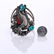 NATIVE AMERICAN SILVER TURQUOISE CORAL BRACELET