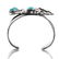 NATIVE AMERICAN SILVER TURQUOISE CORAL BRACELET - 5