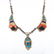 STERLING FRANK YAZZIE NECKLACE; SILVER CUFF W. STONES - 3