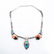 STERLING FRANK YAZZIE NECKLACE; SILVER CUFF W. STONES - 6