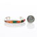 ED CHISCILLIE NAVAJO TURQUOISE MALACHITE CORAL JET CUFF