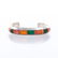 ED CHISCILLIE NAVAJO TURQUOISE MALACHITE CORAL JET CUFF - 2