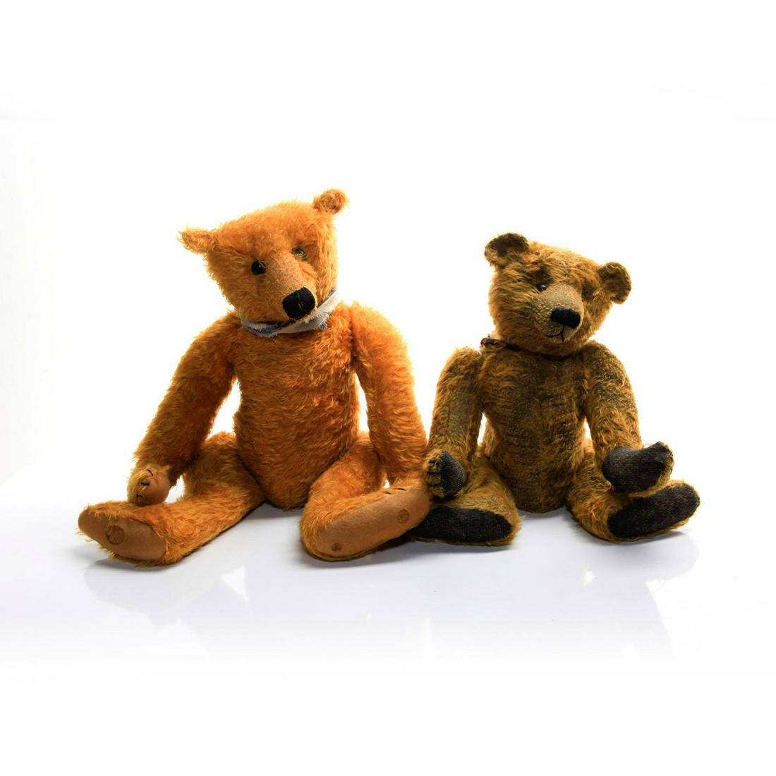 2 VINTAGE 5 WAY ARTICULATED TEDDY BEARS (1 of 3)