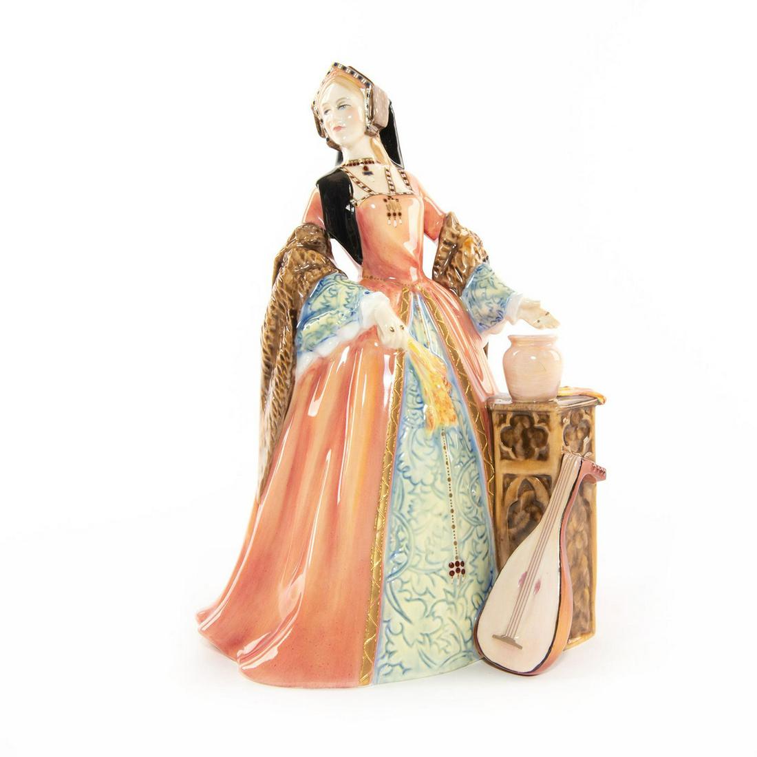 ROYAL DOULTON FIGURINE, JANE SEYMOUR HN3349: Limited edition 2560 of 9500. Six Wives of Henry VIII series. Royal Doulton backstamp. Artist: Pauline Parsons Issued: 1991 Dimensions: 9.5"H Manufacturer: Royal Doulton Country of Origin: England