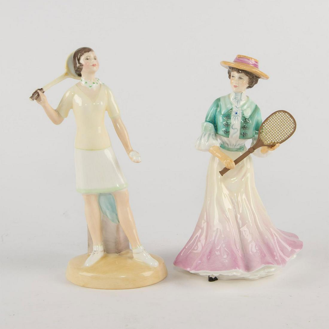 SET OF 2 ROYAL DOULTON FIGURINES, TENNIS PLAYERS (1 of 5)
