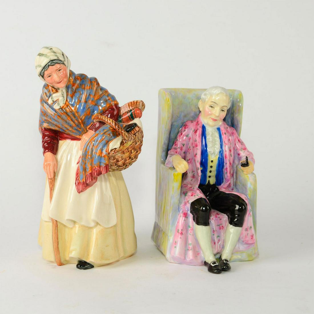 PAIR OF ROYAL DOULTON FIGURINES, GRANDMA AND DARBY (1 of 3)