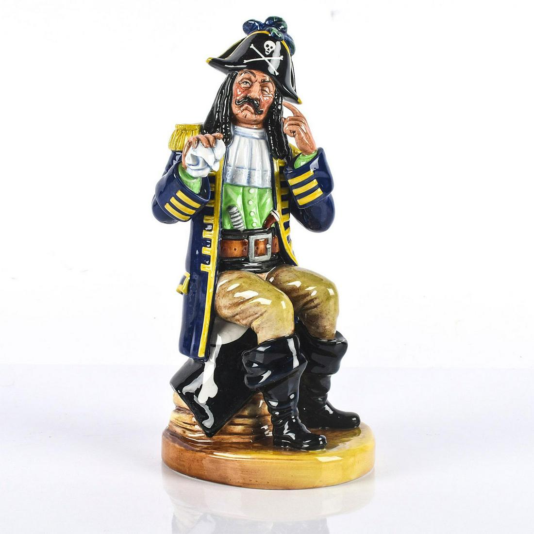 ROYAL DOULTON FIGURINE THE PIRATE KING HN2901: Inspired by Gilbert and Sullivan's Pirates of Penzance. Stamped to base ROYAL DOULTON ENGLAND and other marks. Artist: William K. Harper Issued: 1980 Dimensions: 10.5"H x 5"W Manufacturer: Royal Doult