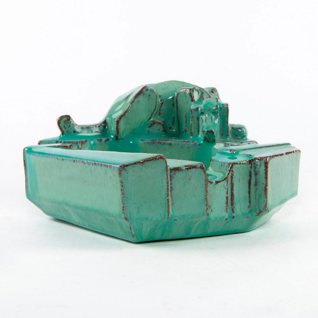 MOSAIC TILE CO. AVANT GARDE CUBIST ART DECO DOG ASHTRAY (1 of 8)