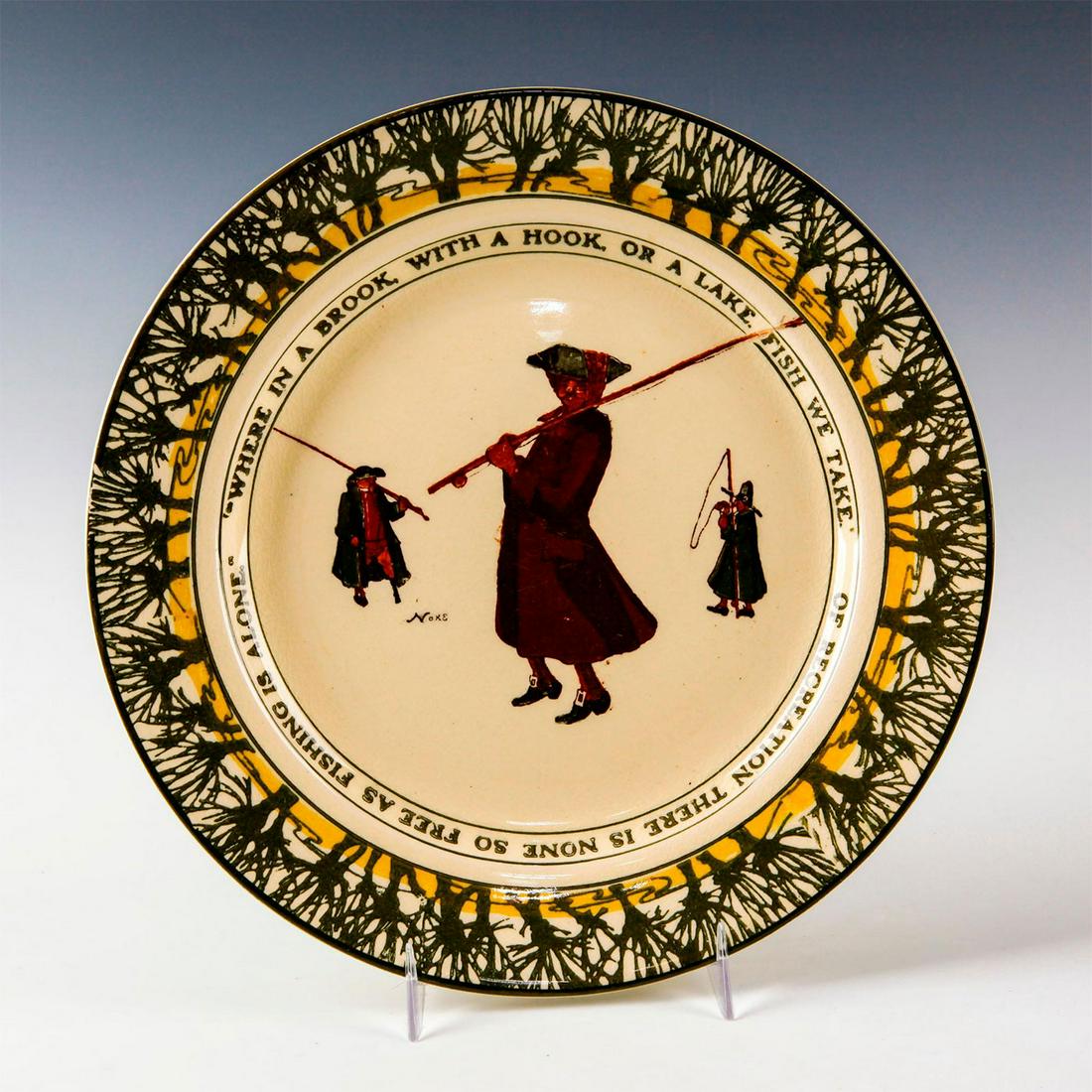 ROYAL DOULTON PLATE, ISAAC WALTON GALLANT FISHERS (1 of 2)