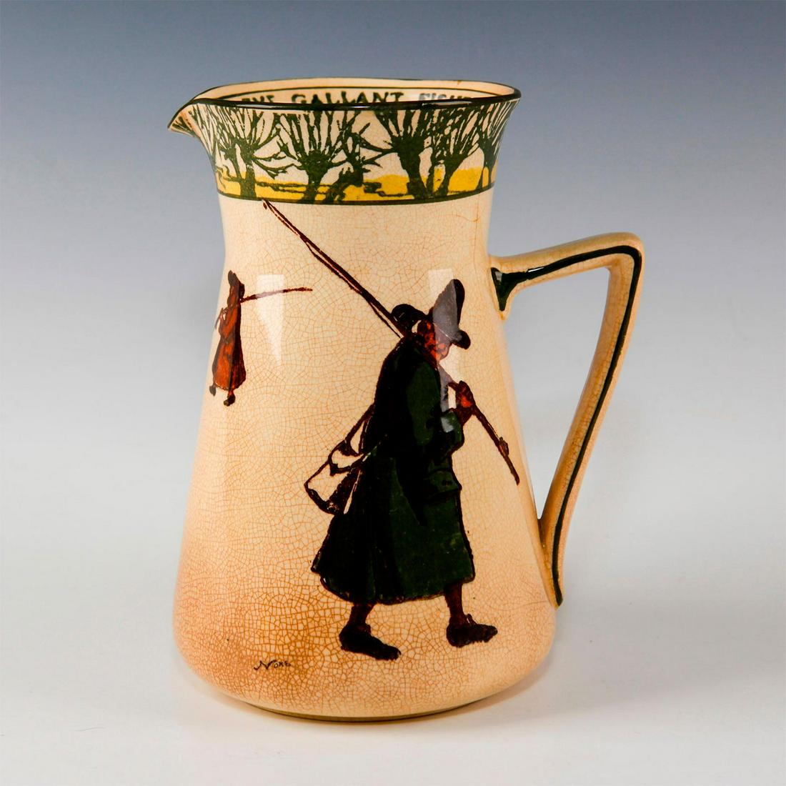 ROYAL DOULTON PITCHER, ISAAC WALTON GALLANT FISHERS (1 of 3)