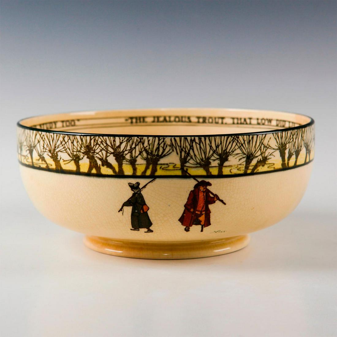 ROYAL DOULTON BOWL, ISAAC WALTON GALLANT FISHERS (1 of 4)