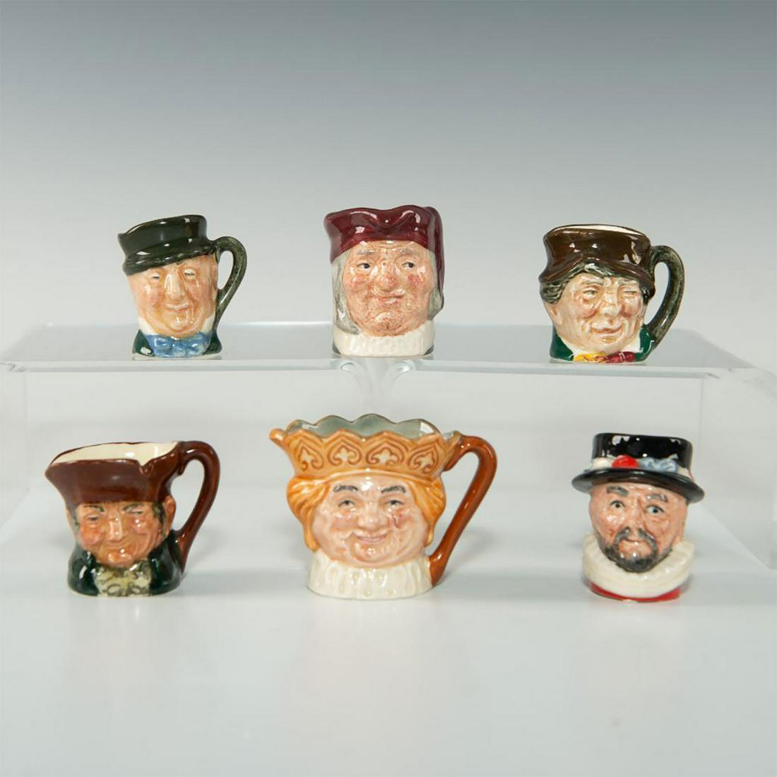 SET OF 6 ROYAL DOULTON TINY CHARACTER JUGS (1 of 3)