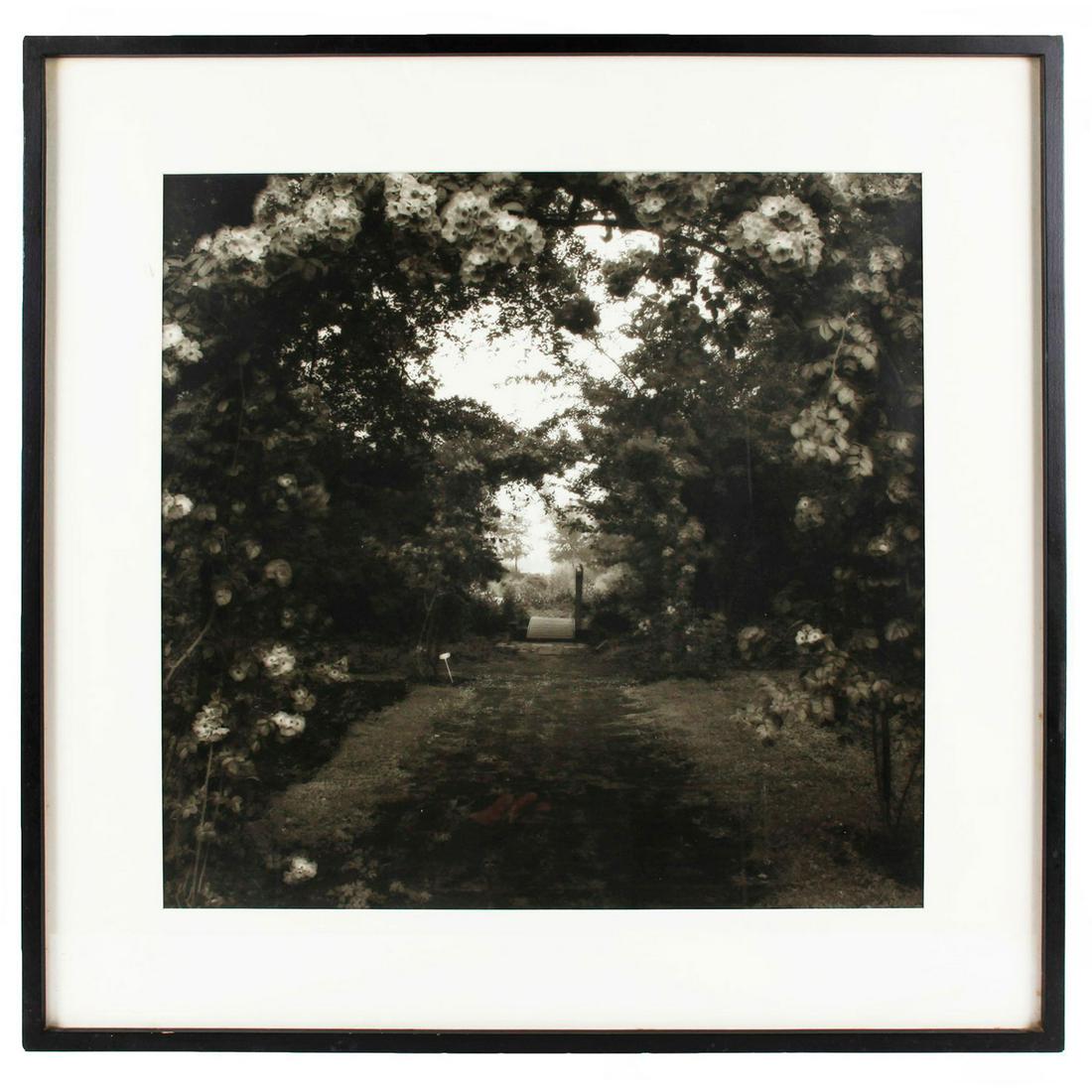 LYNN GEESAMAN: ROSE GARDEN TERRA NOVA, LOENEN, HOLLAND: Black & White, Netherlands 1989, Edition 11/15. Lynn Geesaman (born 1938) creates large-scale, color photographs of public parks and formal gardens throughout the United States and Europe. 26"H x 26"W