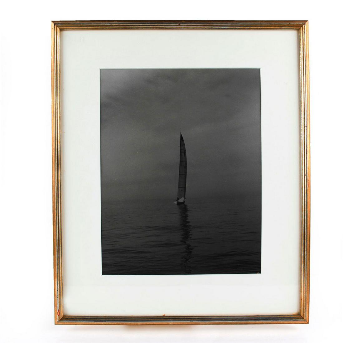 ALDO ROSSI PHOTOGRAPH, AMERICA'S CUP 1992: Sailboat America3, winner of the 1992 America's Cup. Signed, dated, with edition information on back of photo. Artist: Aldo Rossi Issued: 1992 Dimensions: 19.75"H x 16.75"H, framed Edition Number: 3 E