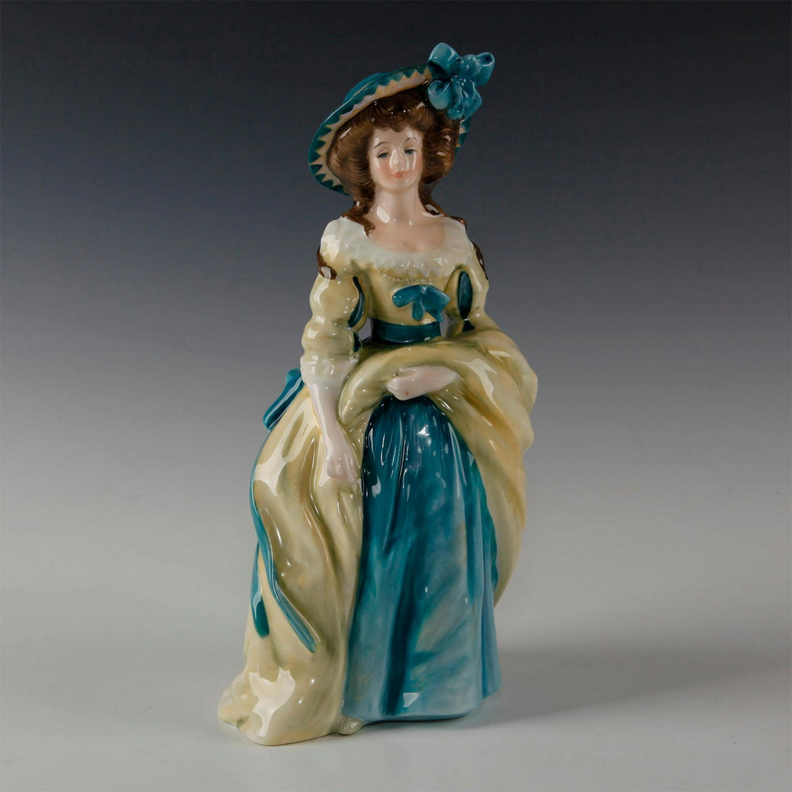 ROYAL DOULTON FIGURINE, SOPHIA CHARLOTTE LADY SHEFFIELD: HN3008. Signed, stamped Doulton to bottom. Artist: Peter Gee Issued: 1990 Dimensions: 10"H Edition Number: 3008 Edition Size: 5000 Manufacturer: Royal Doulton Country of Origin: England