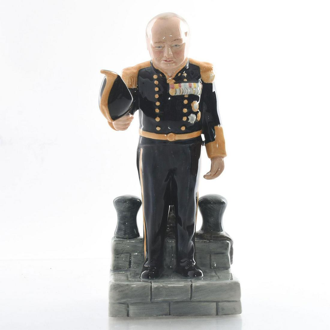 BAIRSTOW MANOR TOBY JUG, WINSTON CHURCHILL LORD WARDEN: Limited edition, handpainted and designed in ceremonial uniform. Bottom base marked SERIES ONE THE LIFE AND TIMES OF WINSTON CHURCHILL LORD WARDEN OF THE CINQUE PORTS. Bairstow Manor backstamp. Issued
