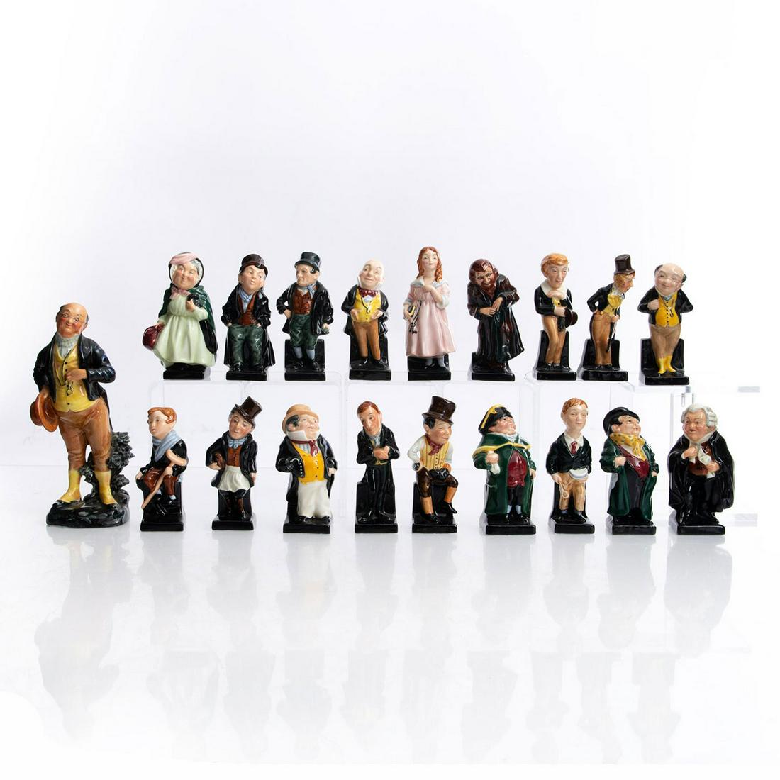 18 MINI DOULTON, CHARLES DICKENS FIGURINES AND 1 LG (1 of 6)