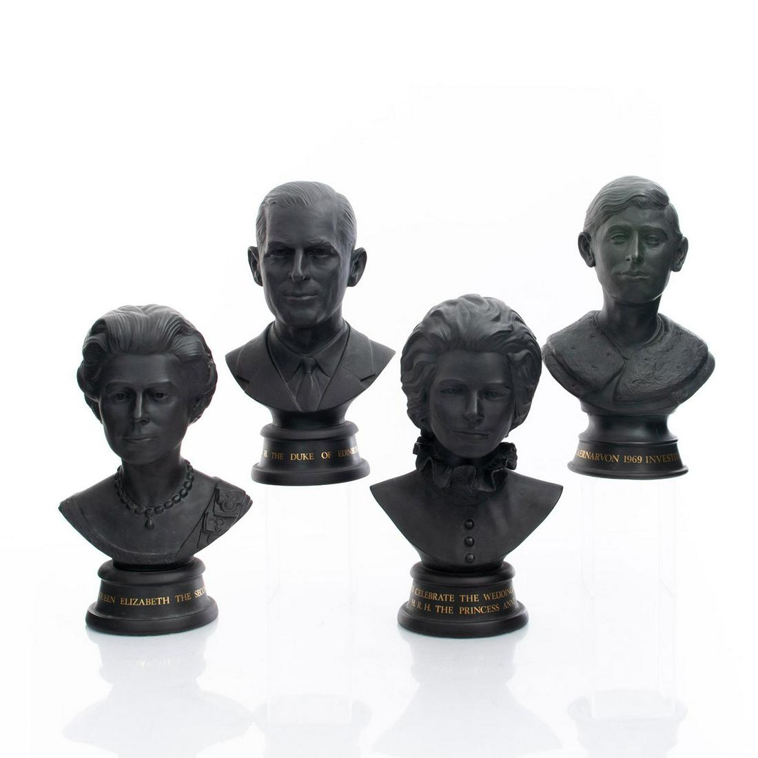 ROYAL DOULTON BLACK BASALT BUSTS OF THE ROYAL FAMILY (1 of 11)