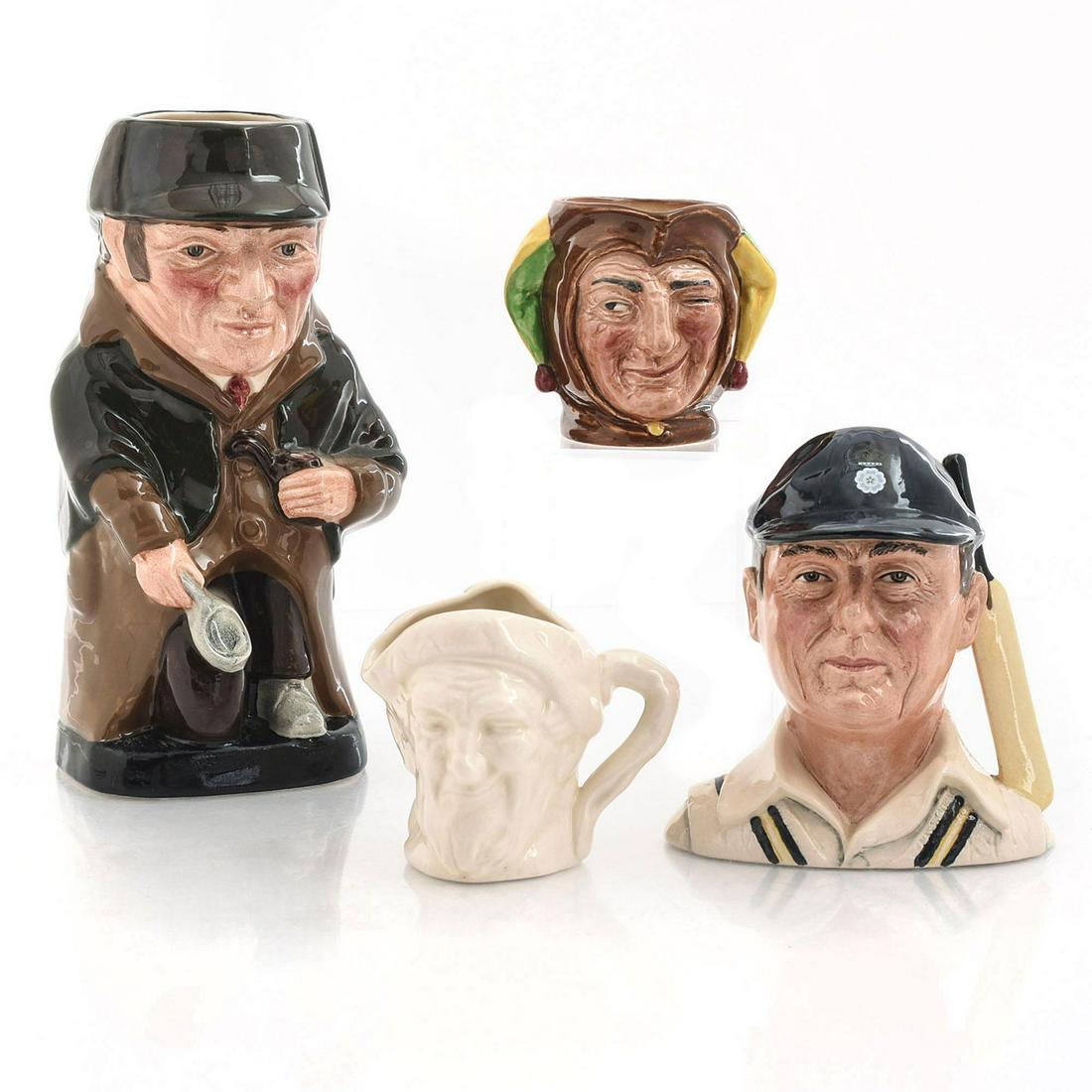 1 LG ROYAL DOULTON TOBY JUG, 1 MD, 2 SM CHARACTER JUGS (1 of 2)