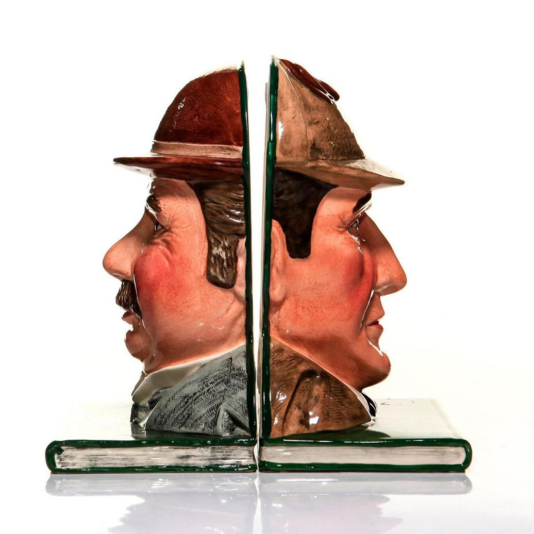 2 ROYAL DOULTON SHERLOCK HOLMES & DR. WATSON BOOKENDS (1 of 3)