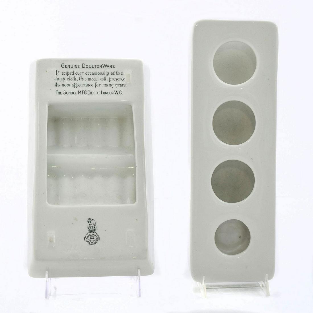 2 RARE DOULTON ADVERTISING WARE, THE SCHOLL MFG CO (1 of 3)