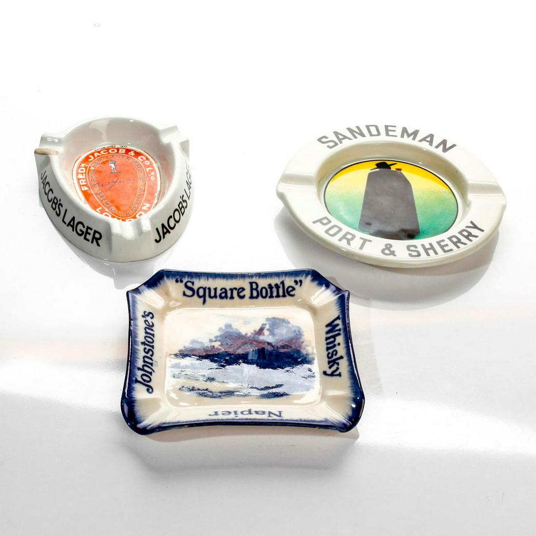 GROUP OF 3 ROYAL DOULTON ADVERTISING ASHTRAYS (1 of 4)