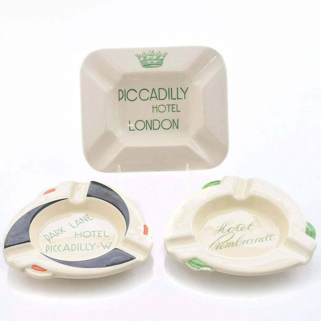 SET OF THREE ROYAL DOULTON ADVERTISING ASHTRAYS (1 of 5)