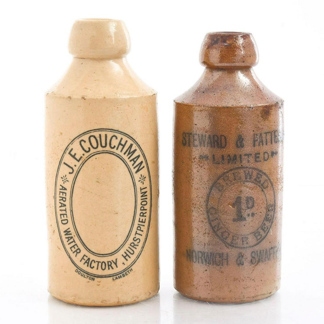 2 Doulton Lambeth Ceramic Ginger Beer Bottles Oct 05 2019 Whitley S Auctioneers In Fl