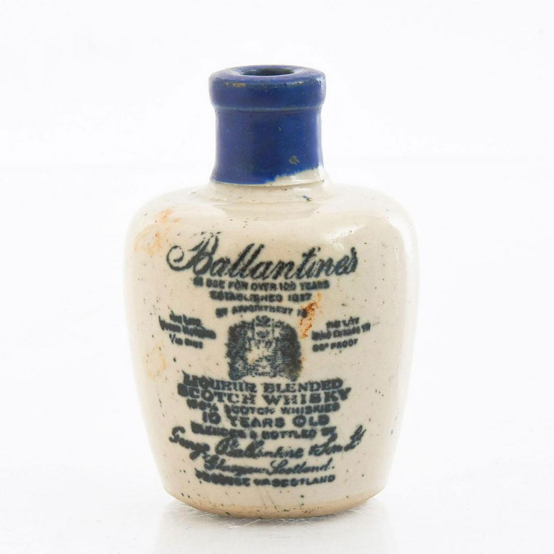 EARLY BALLANTINE'S CERAMIC MINIATURE BOTTLE (1 of 5)