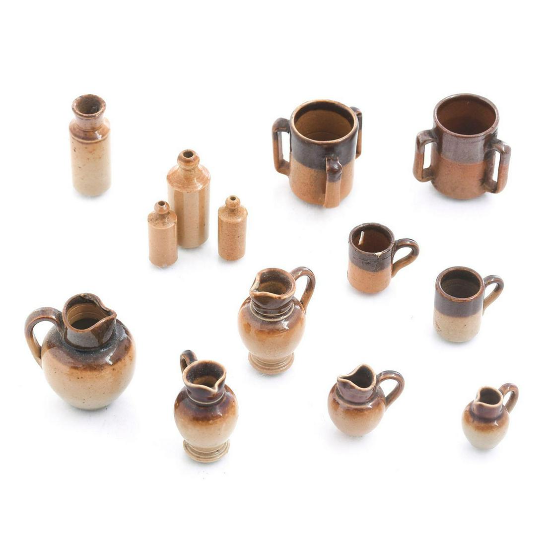 13 DOULTON LAMBETH STONEWARE MINIATURES (1 of 6)