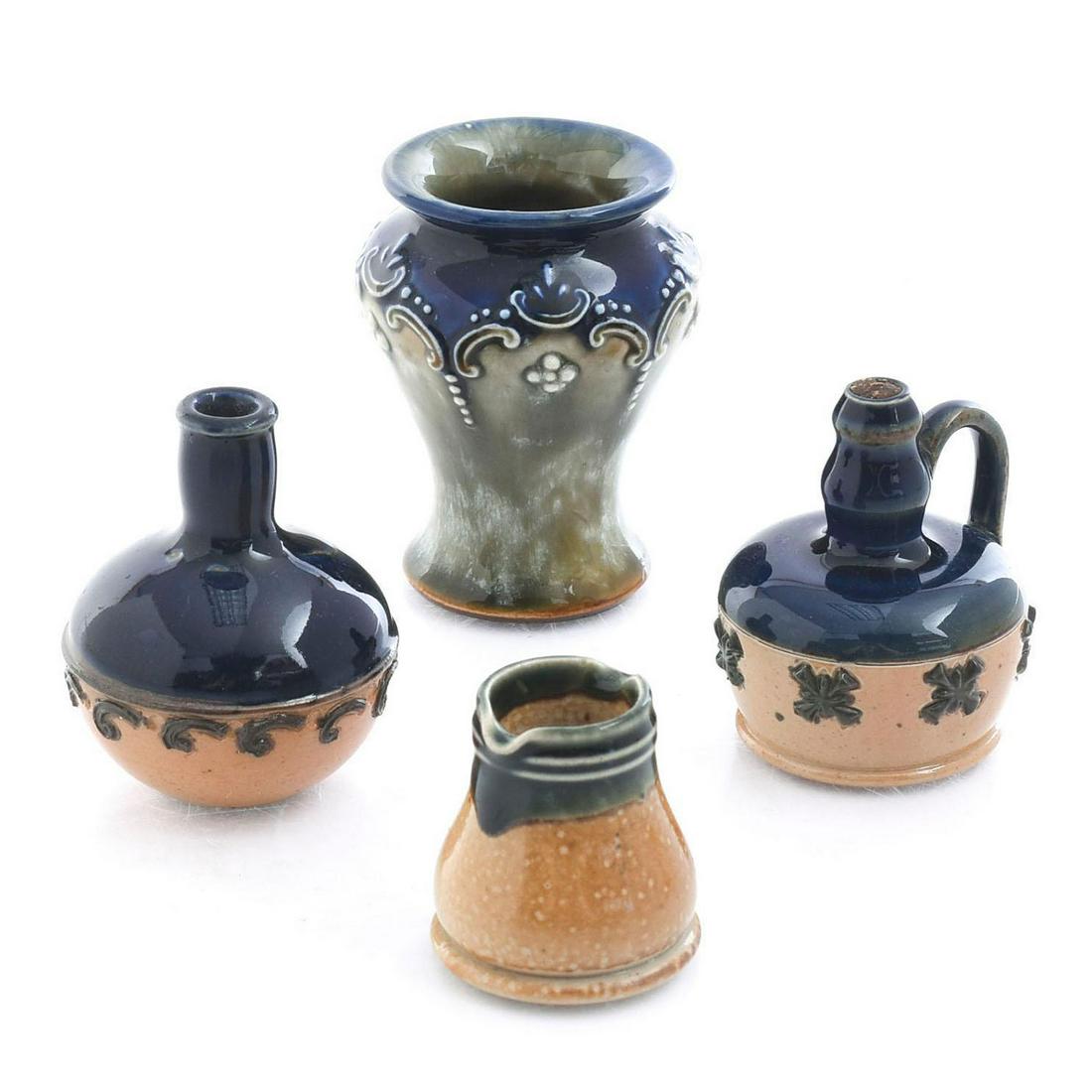 4 ROYAL DOULTON MINIATURE VASES (1 of 4)