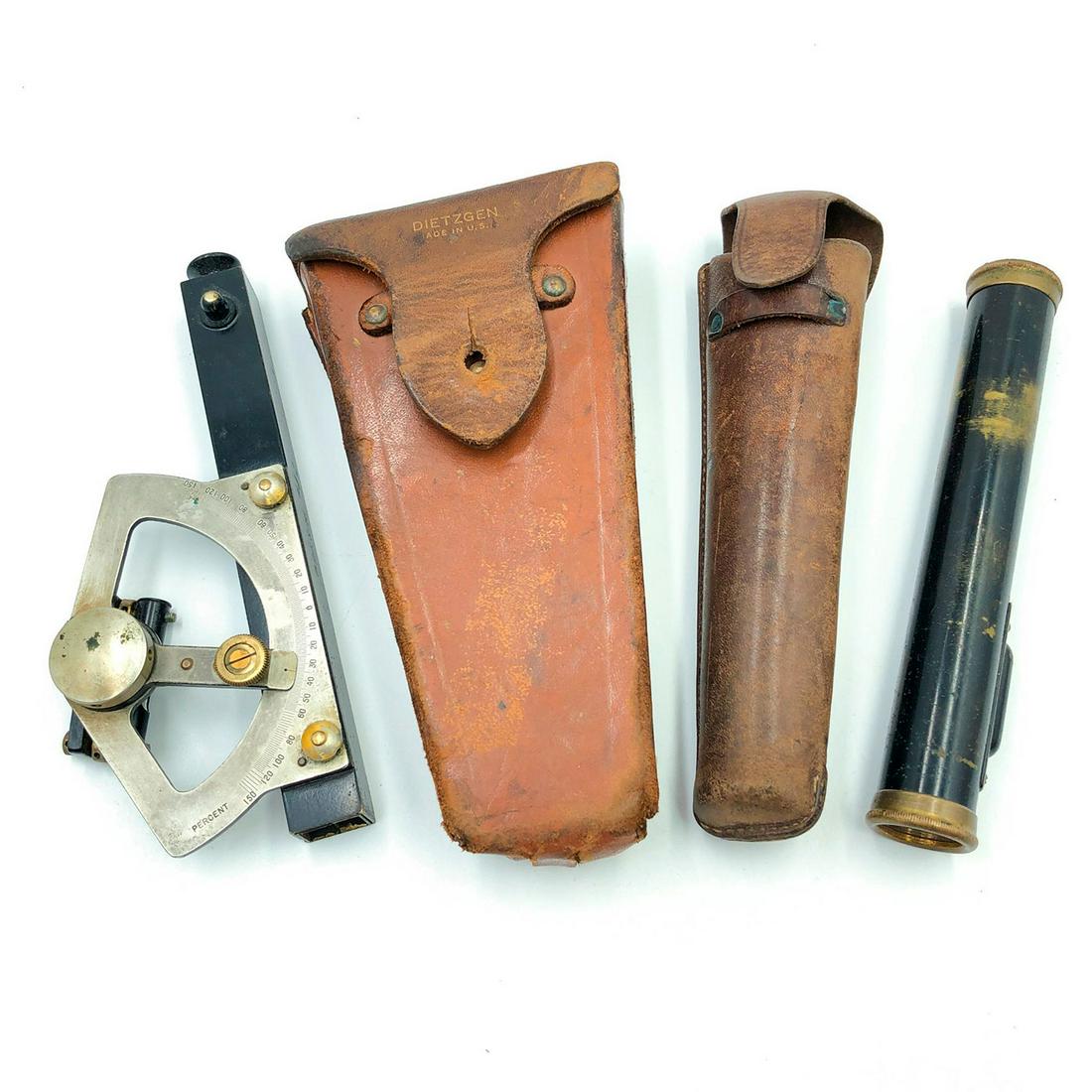 SET OF 2 DIETZGEN SURVEYORS SCOPES - ABNEY AND HORIZON (1 of 7)