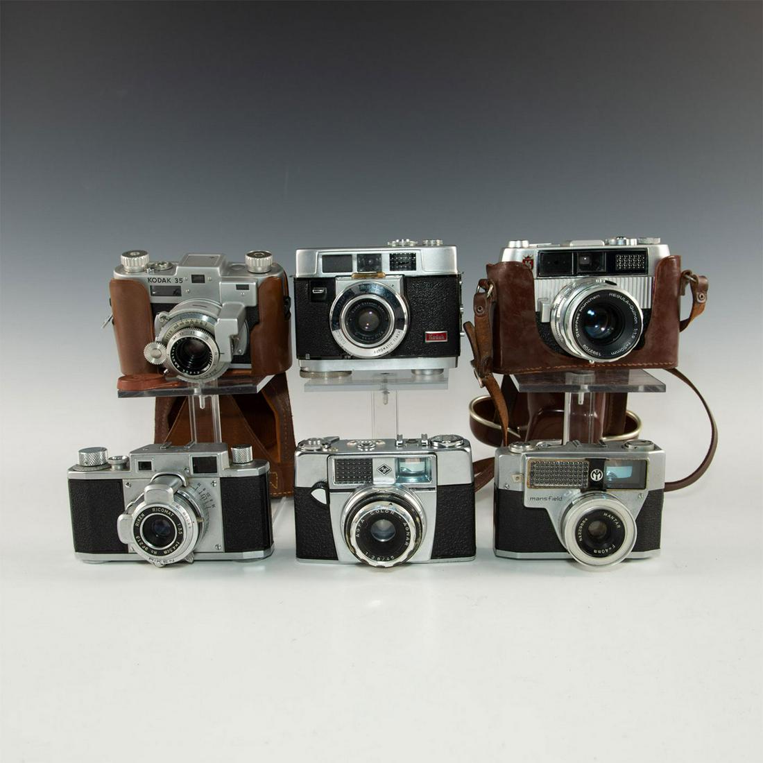 SIX VINTAGE 35MM RANGFINDER, VIEWFINDER CAMERAS (1 of 11)