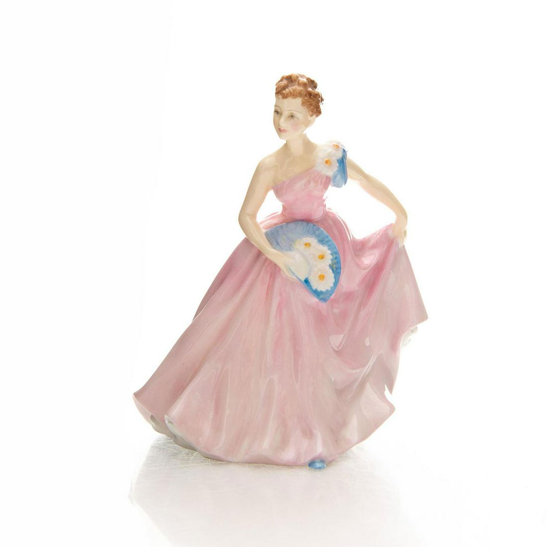 ROYAL DOULTON FIGURINE, INVITATION HN2170: Davies classics. Pink and blue colorway. Doulton backstamp. Charlton Standard Catalogue 3rd Ed., estimate: $200. Artist: M. Davies Issued: 1956 Dimensions: 5.5"H Manufacturer: Royal Doulton Country of