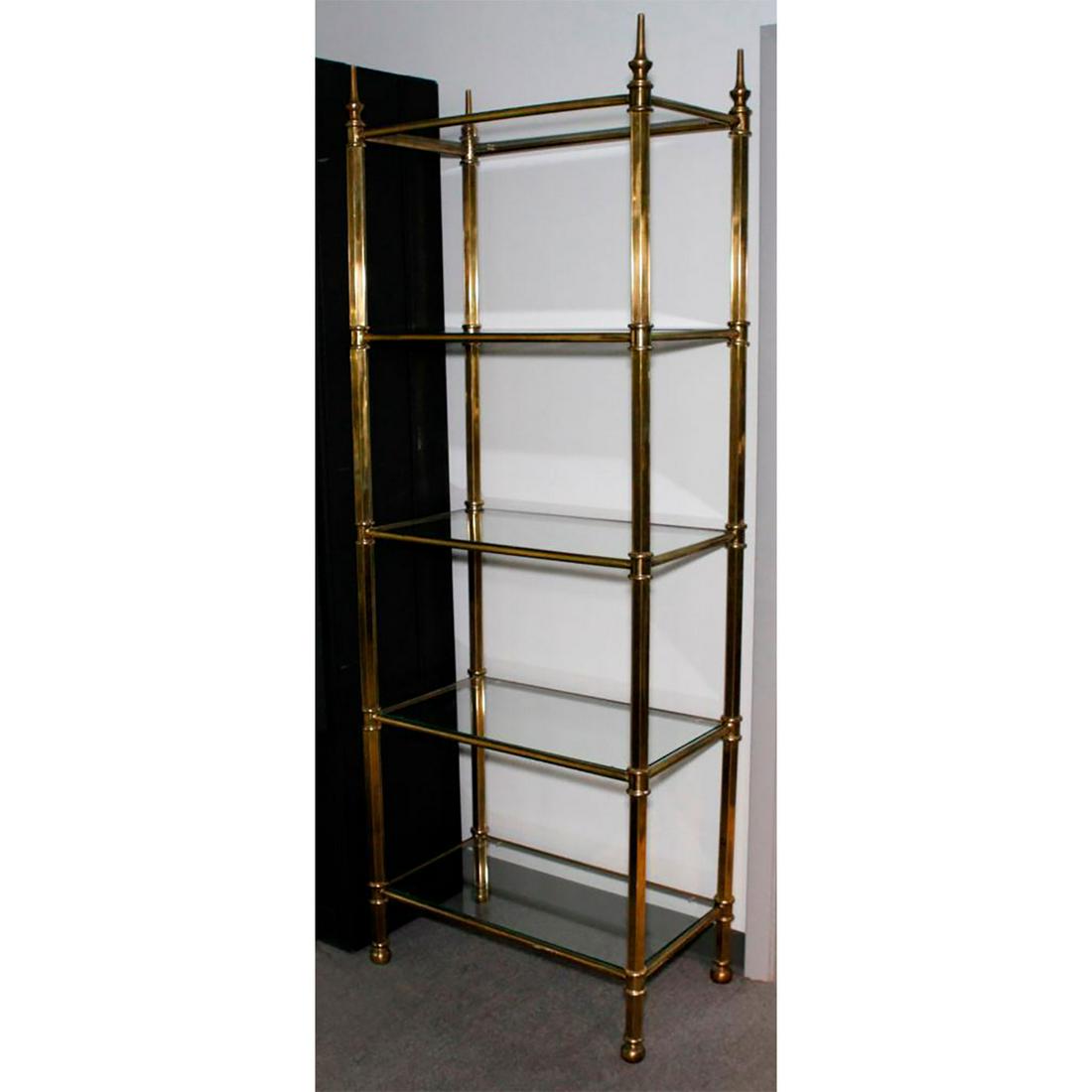 Belgium Brass Etagere Bookcase With 5 Glass Shelves Oct 29 2019