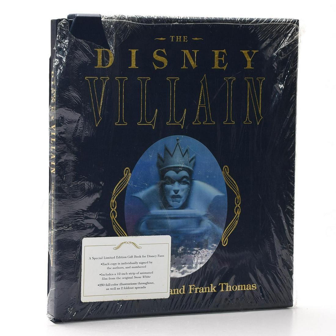 BOOK, THE DISNEY VILLAIN; SIGNED & NUMBERED BY AUTHORS: Limited edition, 232 pp., 250 color illustr., two color foldouts. A beautifully illustrated Limited Edition coffee table book in a protective cover. 250 full color illustrations, two color foldout spr