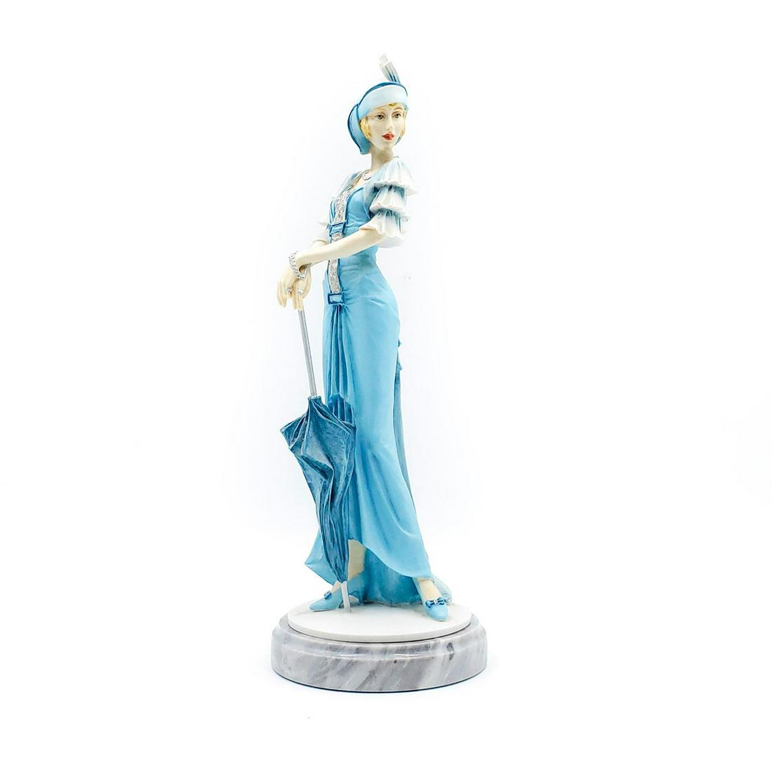 ROYAL DOULTON FIGURINE ON PEDESTAL, ELIZABETH CL4009: From the Classique collection. Stamped on the underside. Artist: Timothy Potts Issued: 20th. c. Dimensions: 11"H Manufacturer: Royal Doulton Country of Origin: England