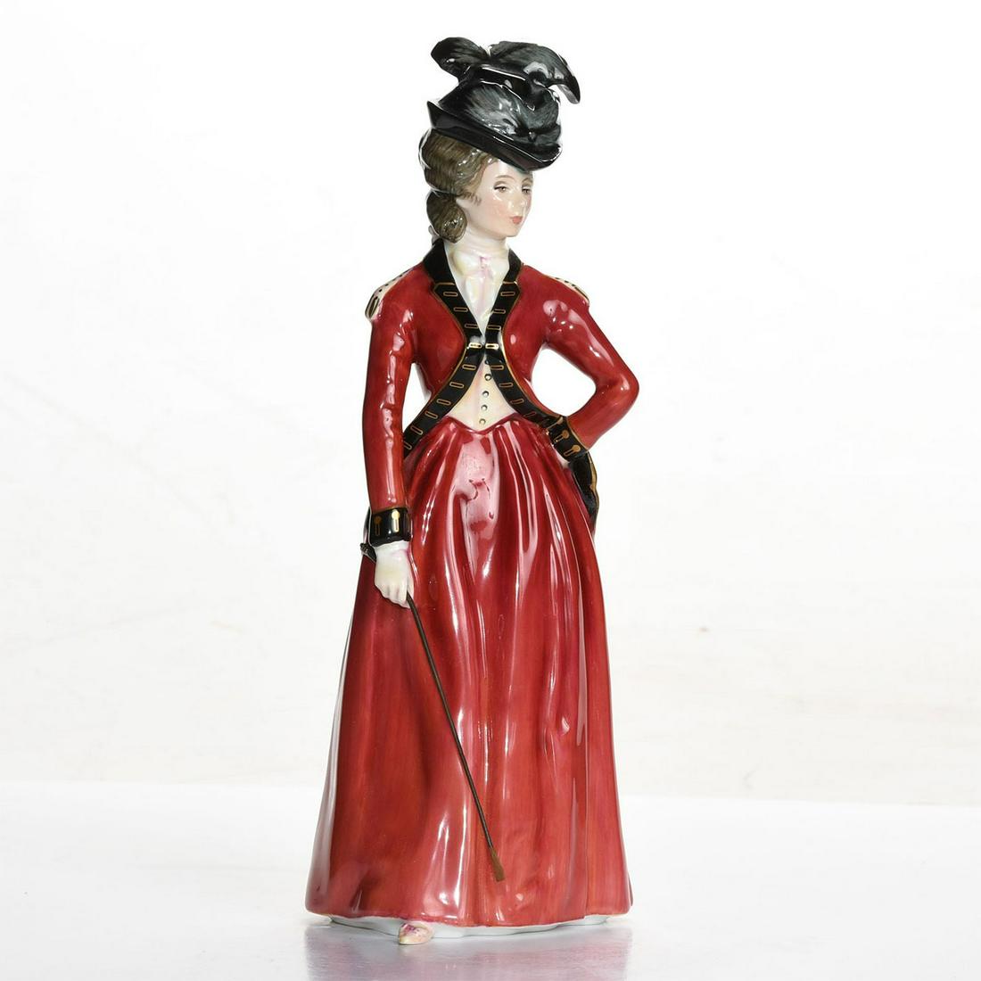 ROYAL DOULTON FIGURINE, LADY WORSLEY HN3318: Limited edition glazed ceramic, after the artist Joshua Reynolds. Stamped to base ROYAL DOULTON. Artist: Peter Gee Issued: 1991 Dimensions: 9.75"H Edition Number: 1103 Edition Size: 5000 Manufacturer: