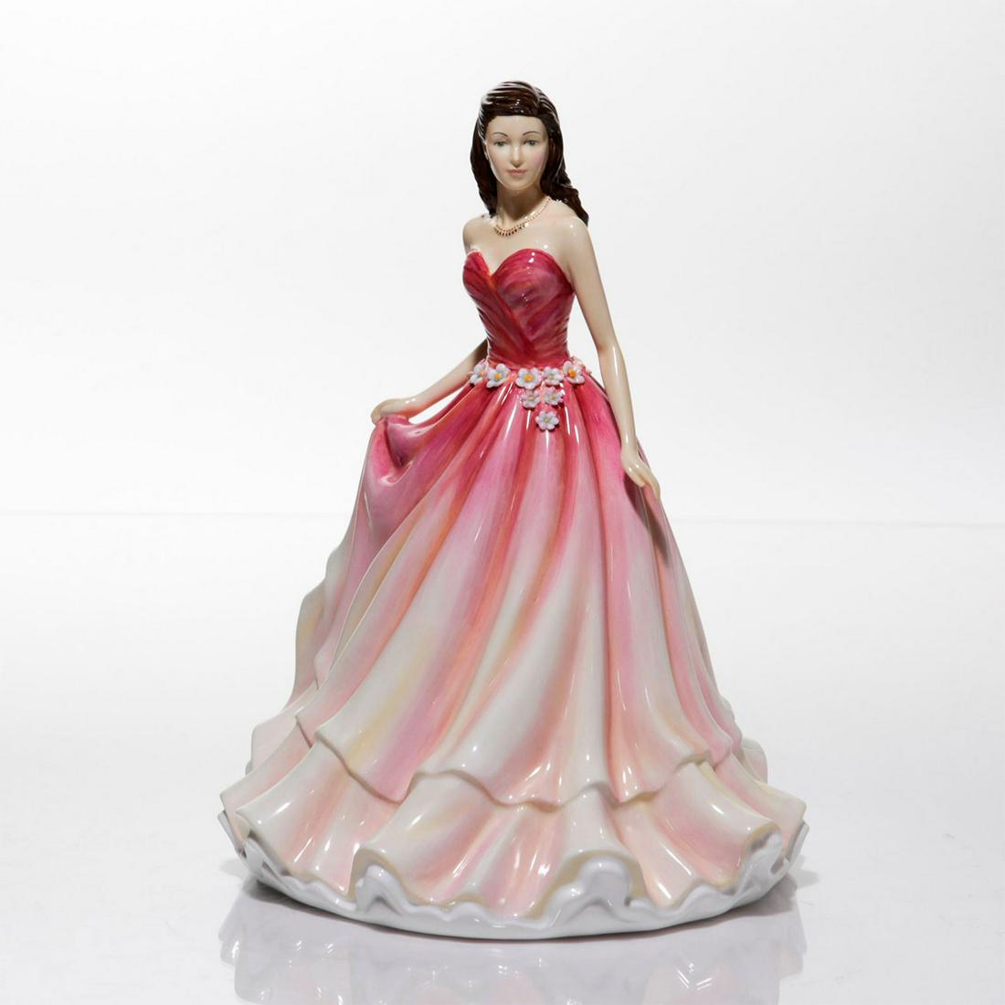 ROYAL DOULTON FIGURINE, TREASURED LOVE DAISY HN5880A: Handpainted colorway by Doulton's master painter Chris Jackson. Limited edition, designed exclusively for Doulton Collectors Club. Marked 1/15. Part of the Language of Flowers Collection. Signed by ar