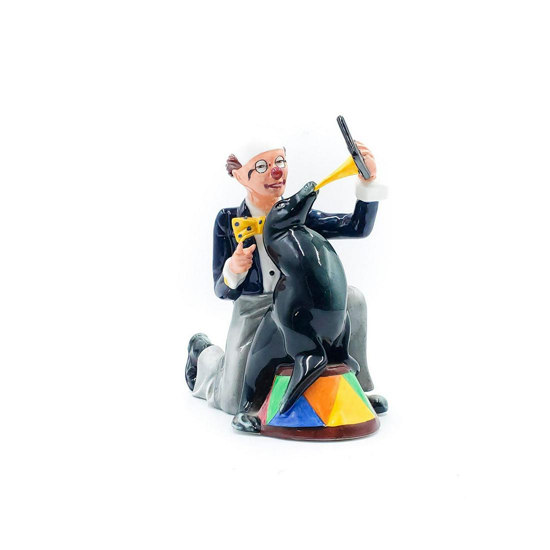 ROYAL DOULTON FIGURINE, PARTNERS HN3119, CLOWNS: Black, blue and gray. Stamped on underside. Artist: A. Maslankowski Issued: 20th. c. Dimensions: 6.75"H Manufacturer: Royal Doulton Country of Origin: England