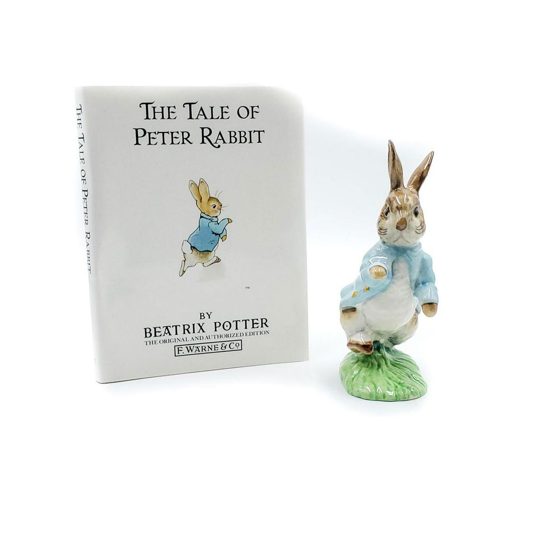 BESWICK FIGURINE, BEATRIX POTTER STORY SET: The Tale of Peter Rabbit. In original box. Issued: 20th. c. Dimensions: 6.6"H Manufacturer: Beswick Country of Origin: England