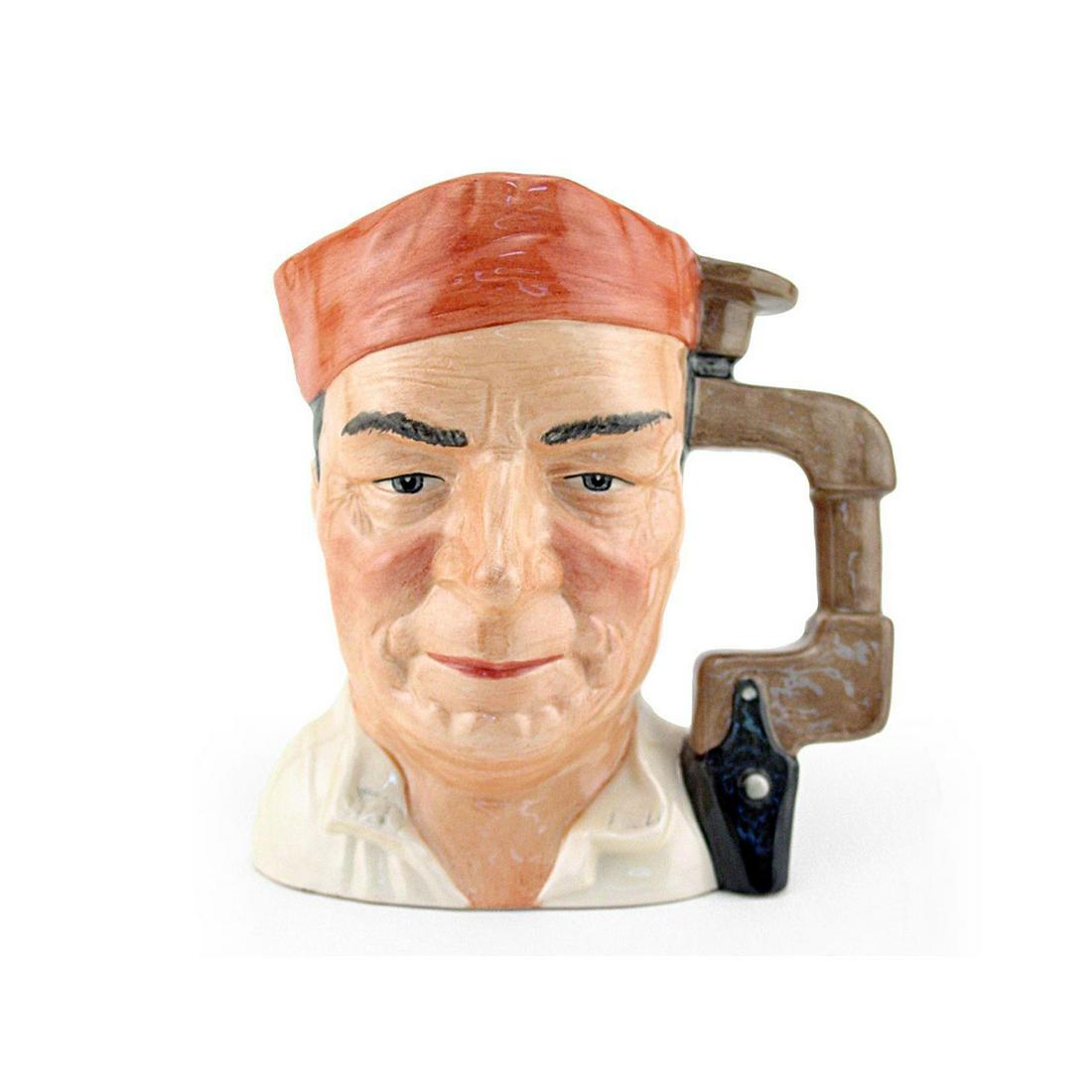 CABINET MAKER D7010 - LARGE - ROYAL DOULTON CHARACTER: Royal Doulton Character Jug, Cabinet Maker D7010 (red, white and brown coloration). Designed by Michael Abberley. Series: Characters From Williamsburg, issued 1995 in limited edition of 1,500. Size: 7