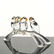 SWAROVSKI SILVER CRYSTAL FIGURE, BABY LOVEBIRDS - 2