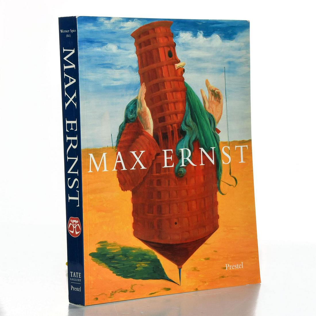 BOOK, MAX ERNST A RETROSPECTIVE, EDITED BY WERNER SPIES: Soft cover 384 pp. Dozens of color and b&w illustrations. Issued: 1991 Dimensions: 12"H x 9.5"W Manufacturer: Prestel Verlag Country of Origin: Germany