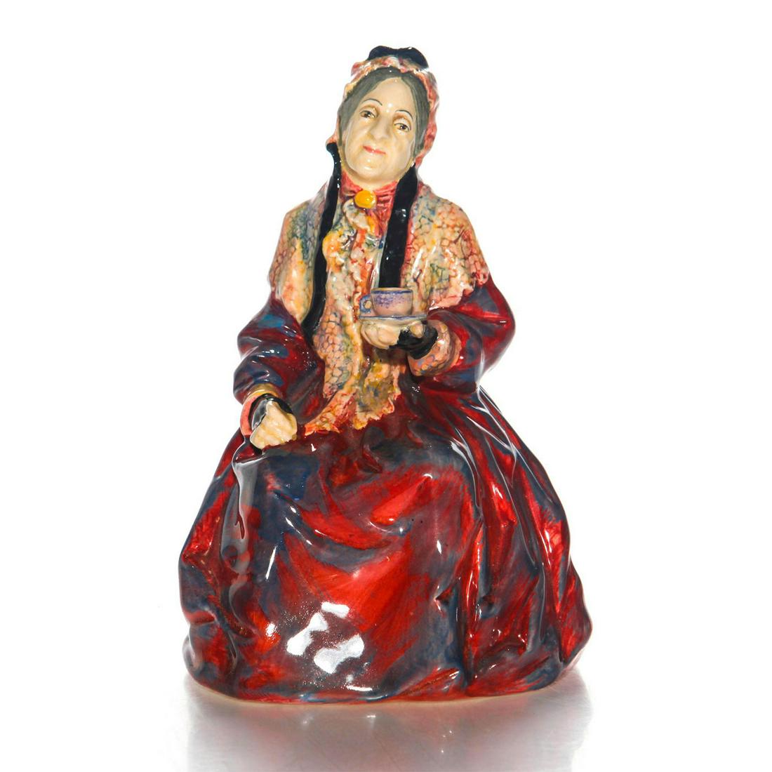 ROYAL DOULTON FIGURINE, CHARLEYS AUNT HN1532: A very rare model inspired by Edwardian comic actor W.S. Penley in the role of the artist. Artist: Harry Fenton Issued: c. 1935 Dimensions: 8"H x 5.5"W Manufacturer: Royal Doulton Country of Origin: E
