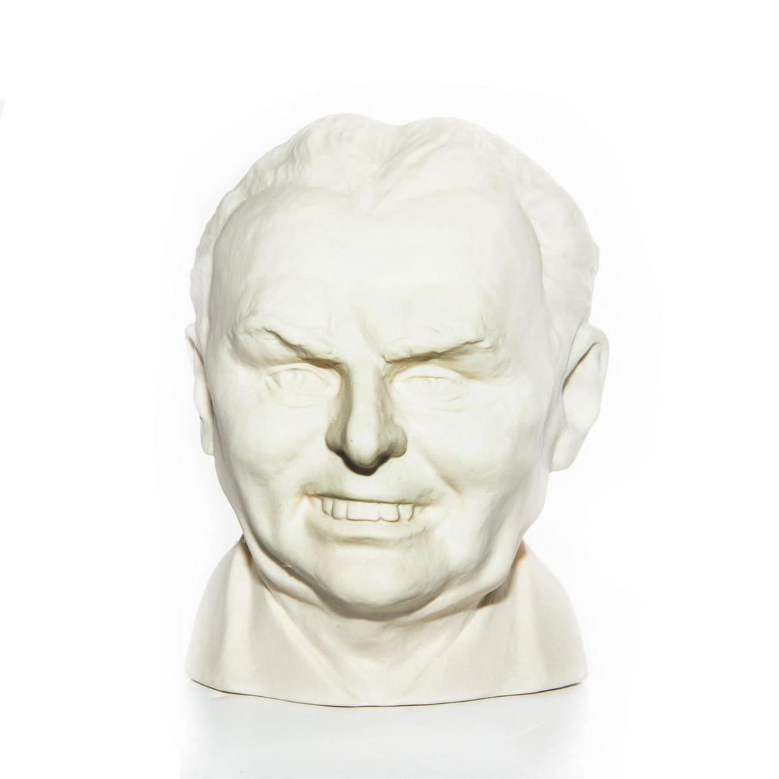 UNGLAZED CERAMIC CHARACTER JUG, JOHN G. DIEFENBAKER (1 of 3)